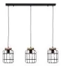 Brilliant Gwen Pendant Metal Wood Black | Suitable for 3x E27